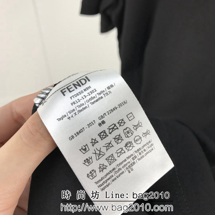 FENDI芬迪 19ss春夏新款 品牌logo印花 百搭款短袖 男女同款 ydi1236